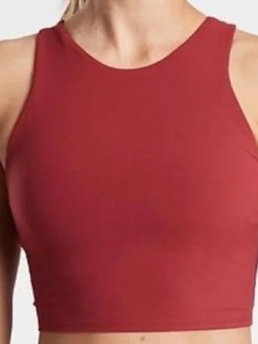 Athleta Rust‎ Red Sleeveless Crop Tank
